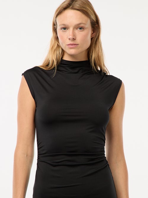 Robe courte moulante sans manches - Kiabi