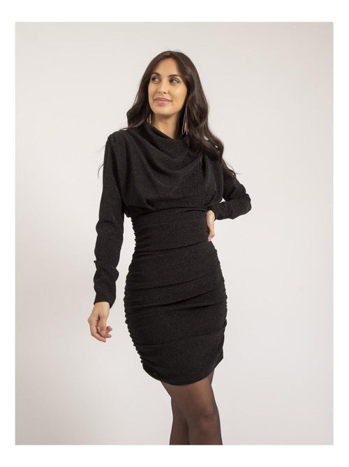 Robe courte paillettes ivolie - Kiabi