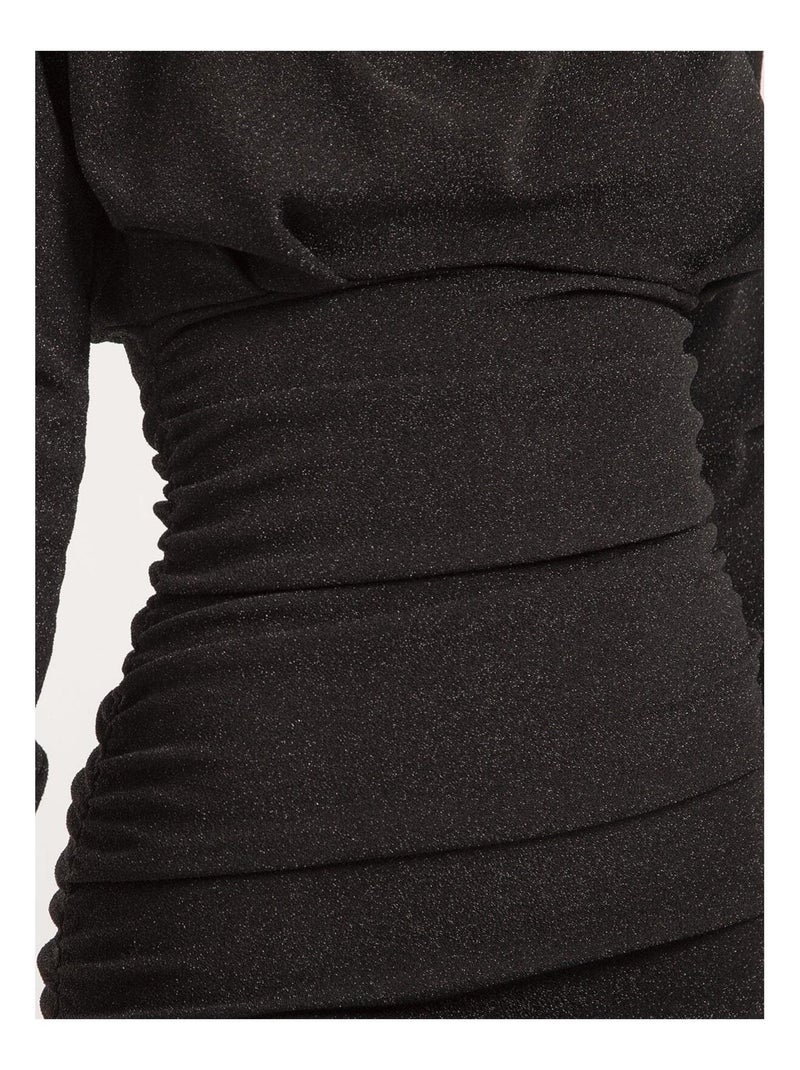 Robe courte paillettes ivolie Noir - Kiabi