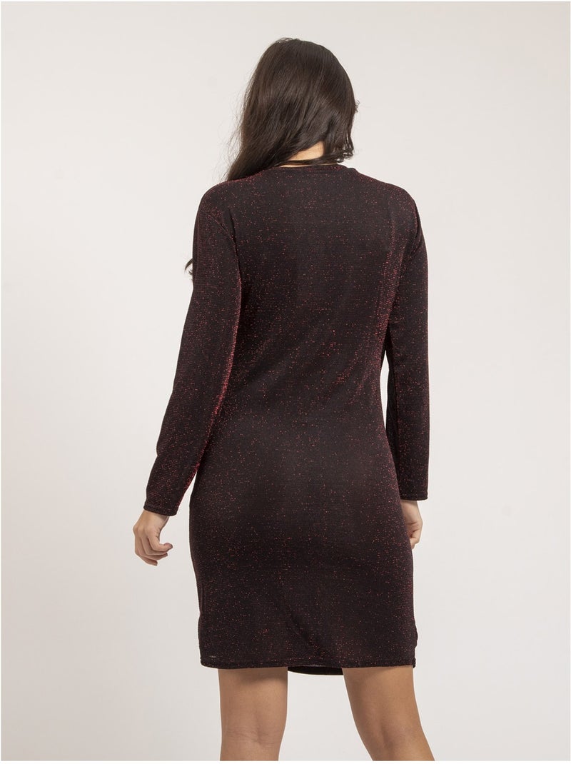 Robe courte paillettes izumi Rouge - Kiabi