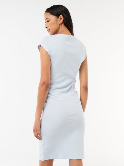 Robe courte sans manches en matière côtelée - Kiabi