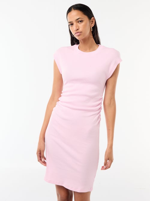 Robe courte sans manches en matière côtelée - Kiabi