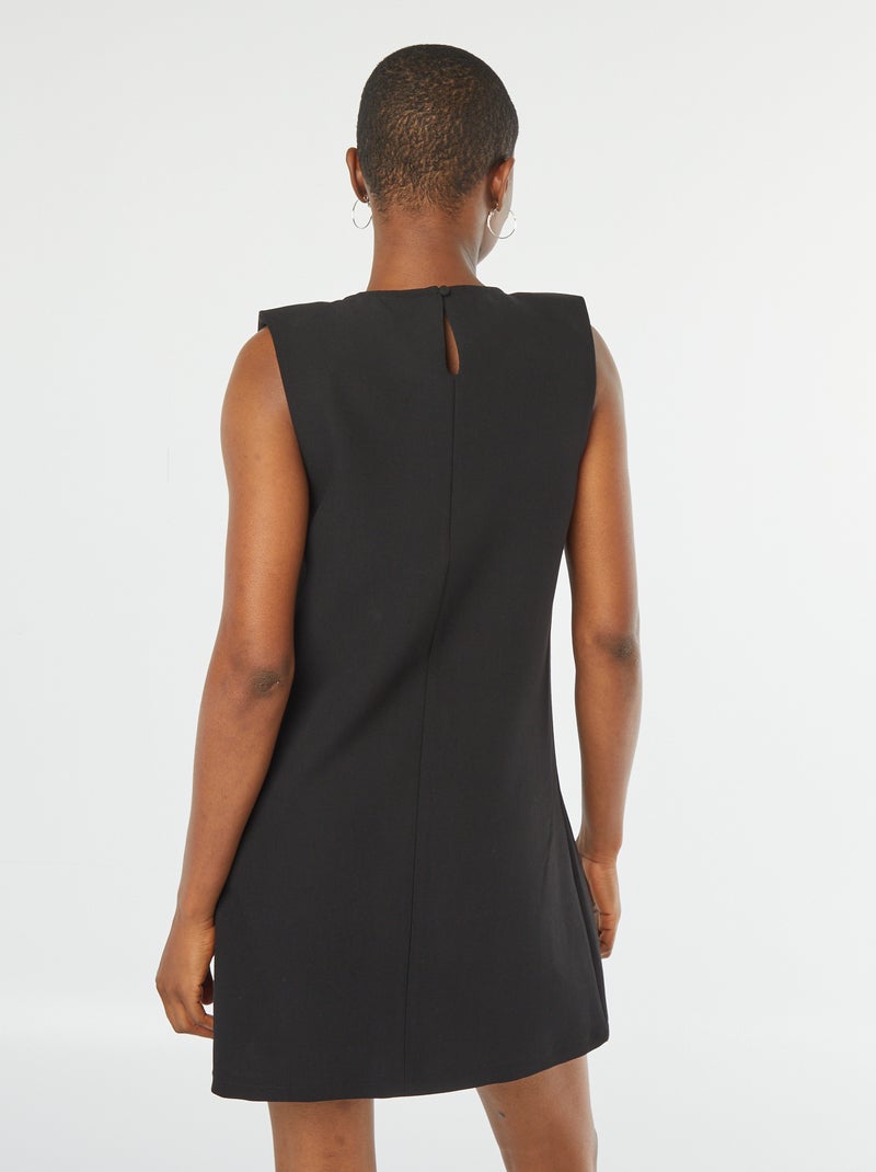 Robe courte sans manches Noir - Kiabi