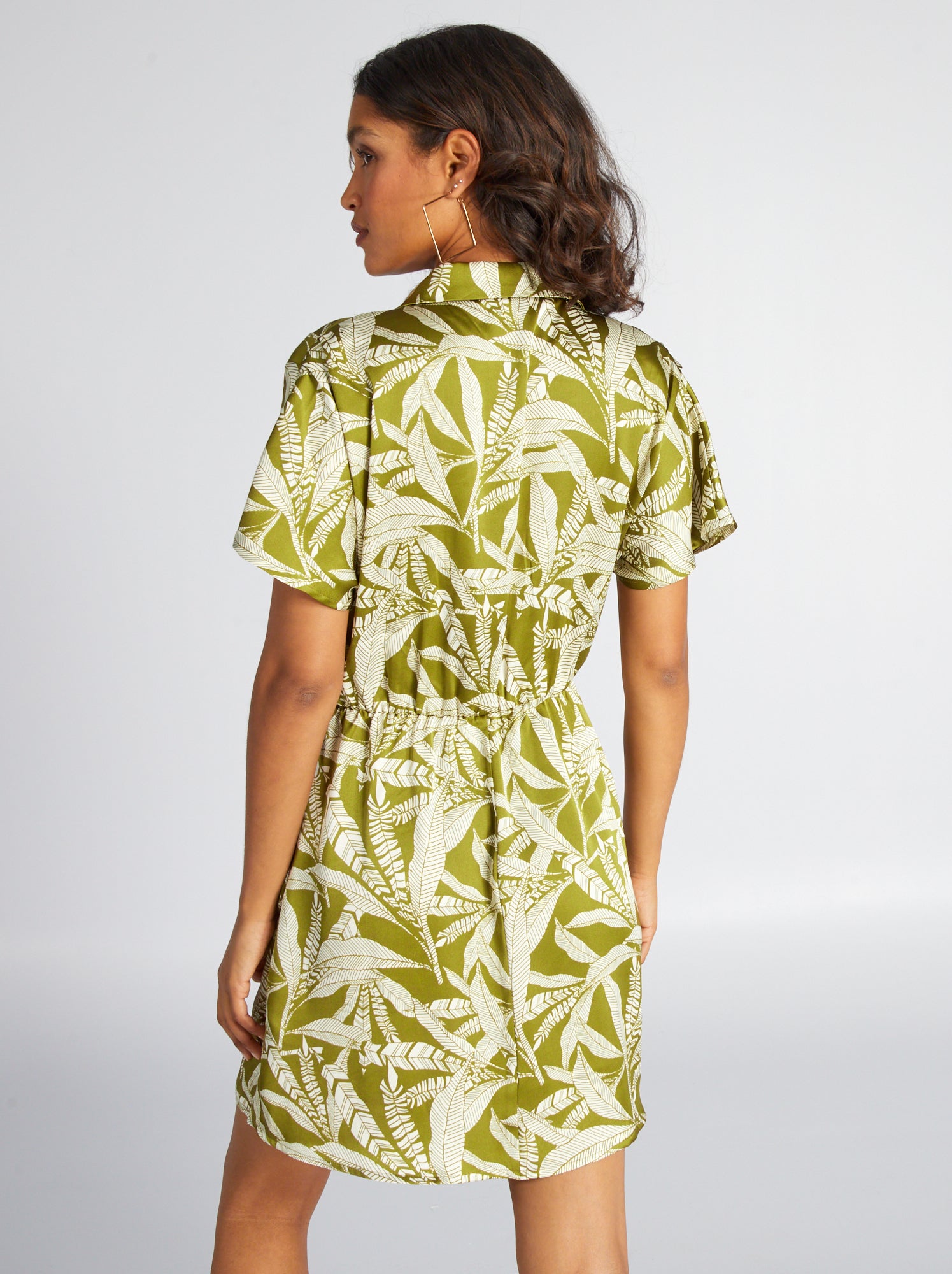 Robe Blouse Luxueuse HIGH USE - Satin Kaki - Taille 40 (FR) - Neuf Avec étiquettes - Valeur 500€