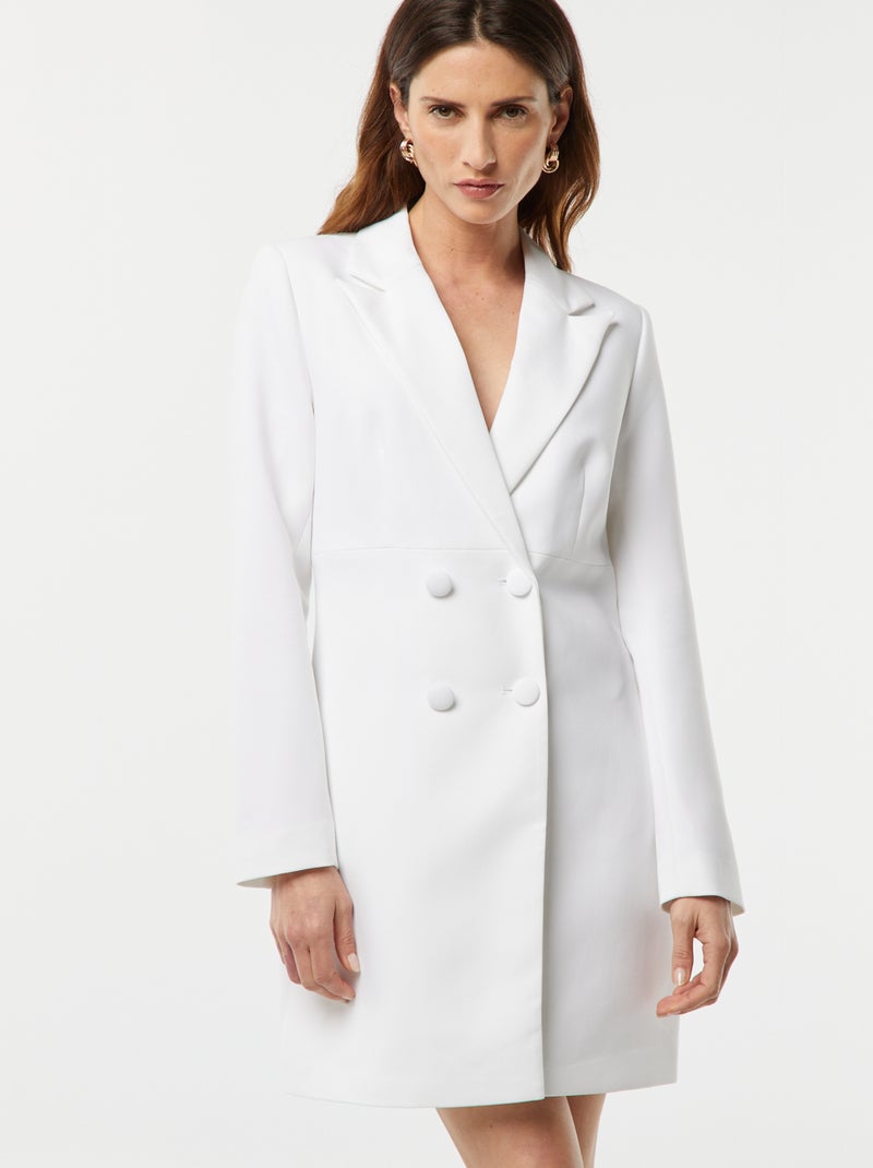 Robe courte tailleur Blanc - Kiabi