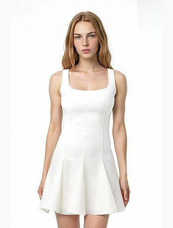 Robe courte trapèze à col carré hiccup