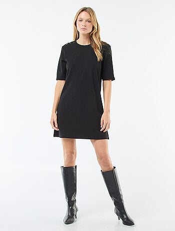 Robe courte unie avec col rond 'JDY'