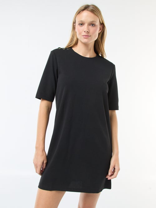 Robe courte unie avec col rond 'JDY' - Kiabi