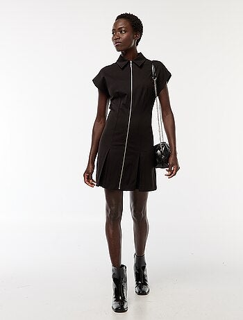 Robe courte zippée