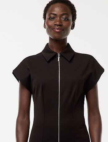 Robe courte zippée