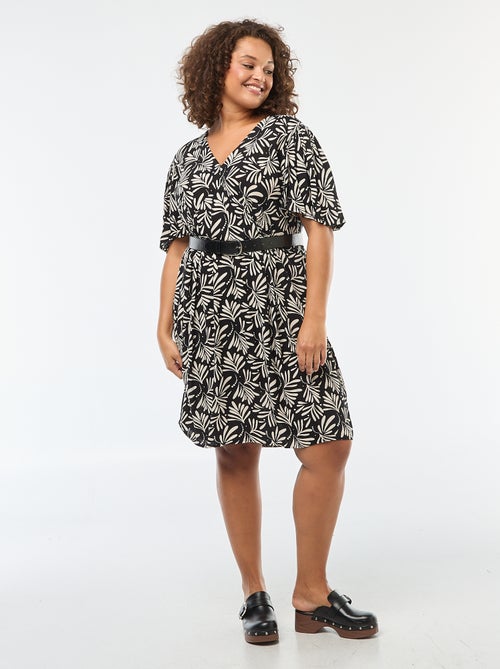 Robe courtes avec manches papillon - Kiabi