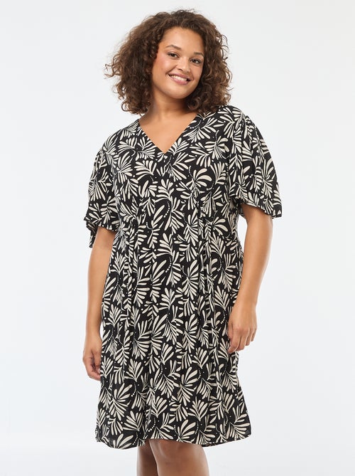 Robe courtes avec manches papillon - Kiabi