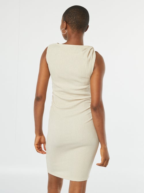 Robe courtes  sans manches en maille gaufrée - Kiabi