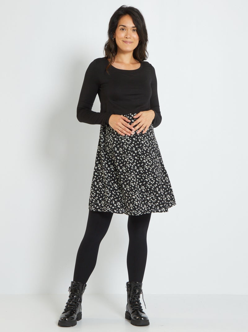 Robe Tunique Mado Et Les Autres T.3 (42/44) Noir Et Blanc - Bi-matières Stretch - Occasion Très Bon état