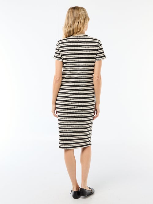 Robe d'allaitement en maille crochet - Kiabi