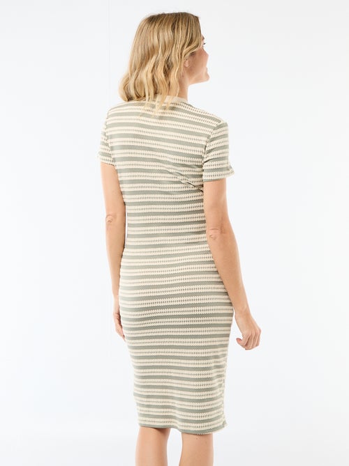 Robe d'allaitement en maille crochet - Kiabi