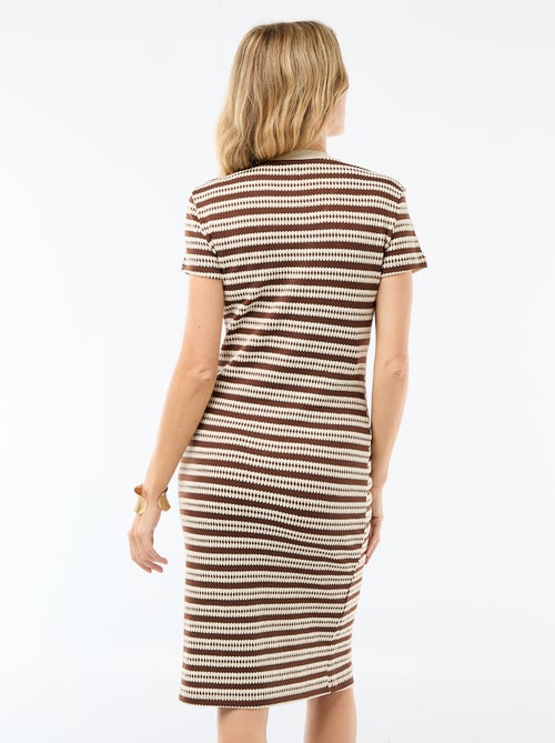 Robe d'allaitement en maille crochet - Kiabi