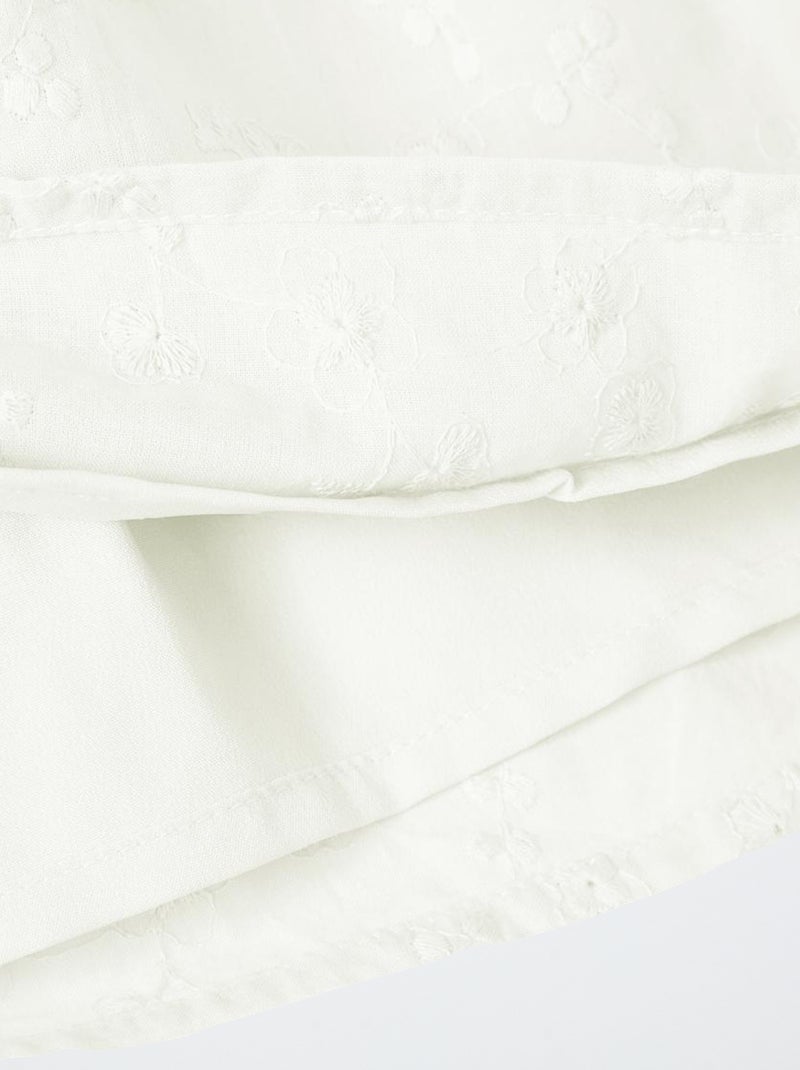 Robe de cérémonie à broderie anglaise 'Name it' BLANC - Kiabi
