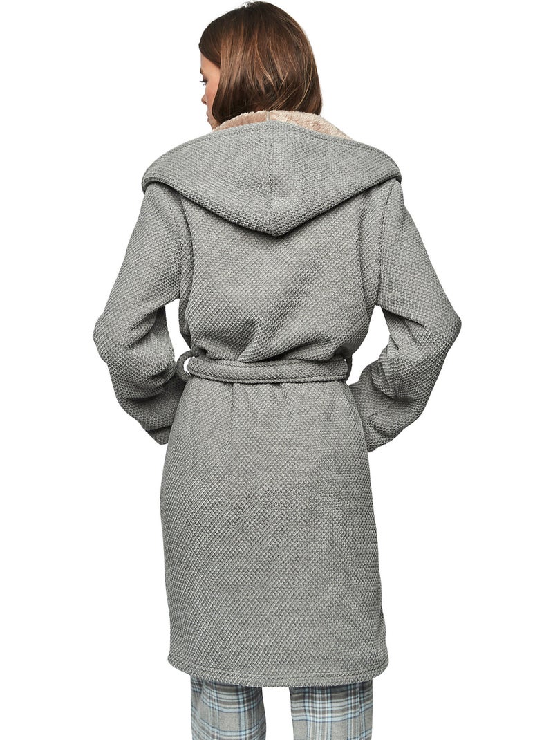 Robe de chambre à capuche unisexe pc1 style add Gris - Kiabi