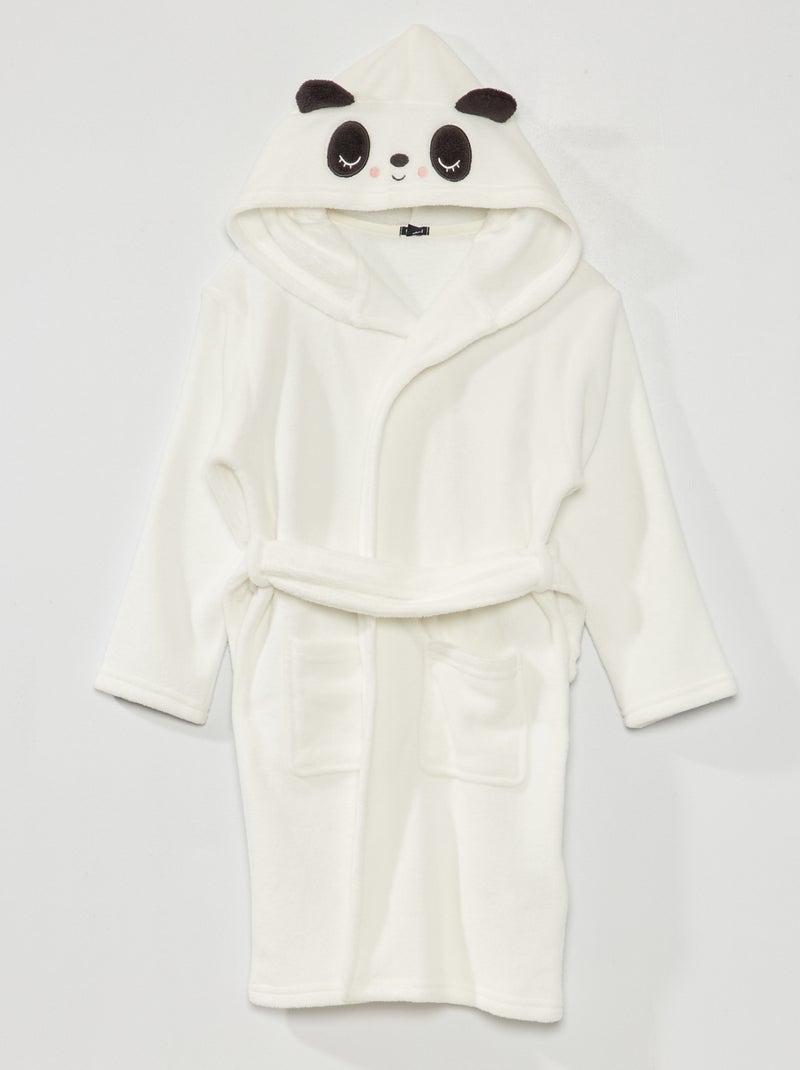Robe de chambre avec capuche Blanc - Kiabi