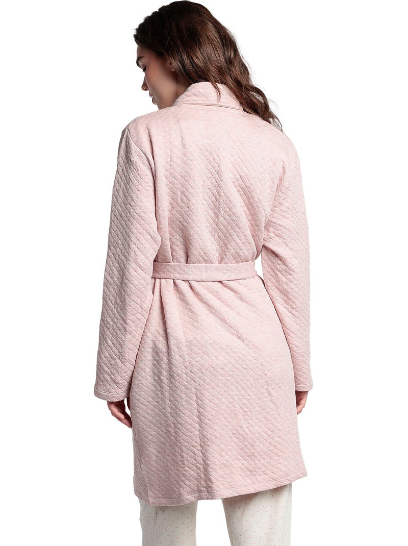 Robe de chambre dots and flowers Orange corail - Kiabi