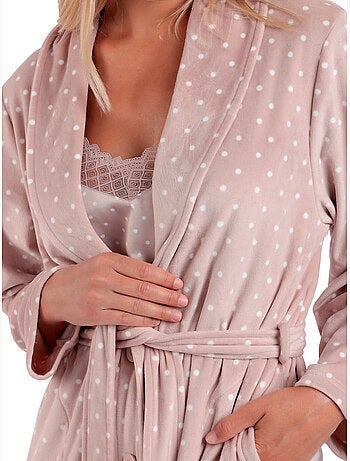 Robe de chambre dots lace