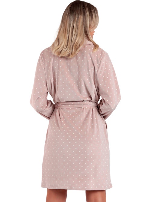 Robe de chambre dots lace - Kiabi