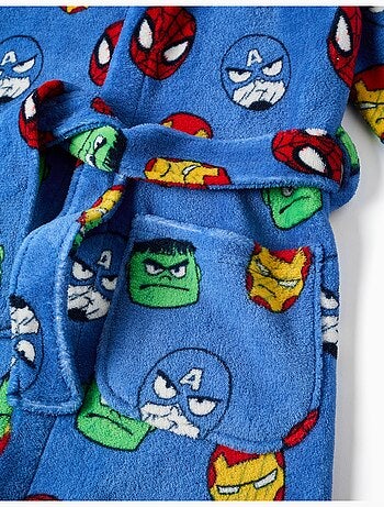 Robe de chambre en polaire corail à motif des avengers
