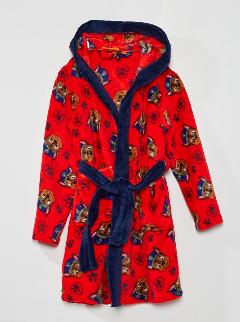 Robe de chambre 'Pat'Patrouille' en polaire rouge - Kiabi