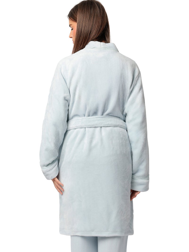 Robe de chambre romantic Bleu - Kiabi