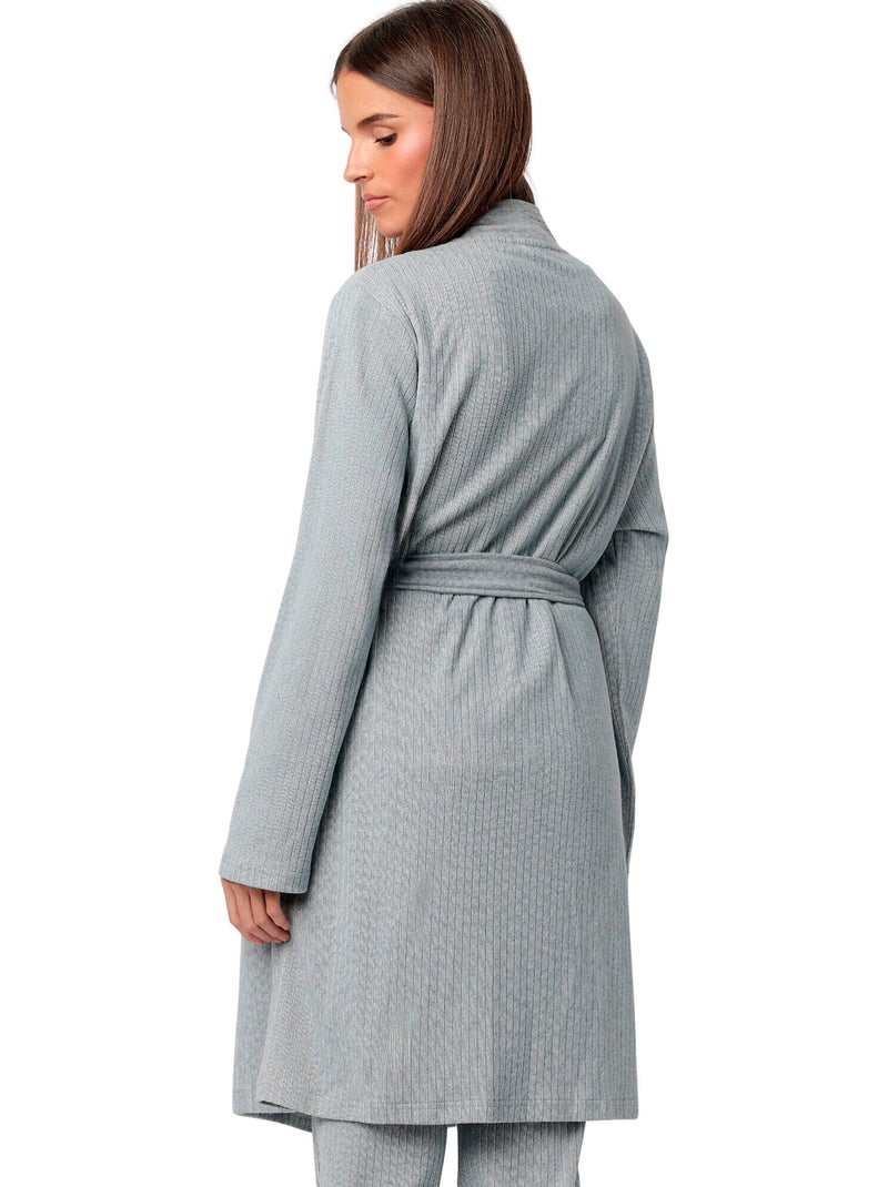 Robe de chambre supersoft Bleu - Kiabi