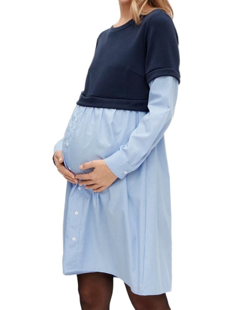 Robe de Grossesse Femme Mamalicious Bleu marine - Kiabi