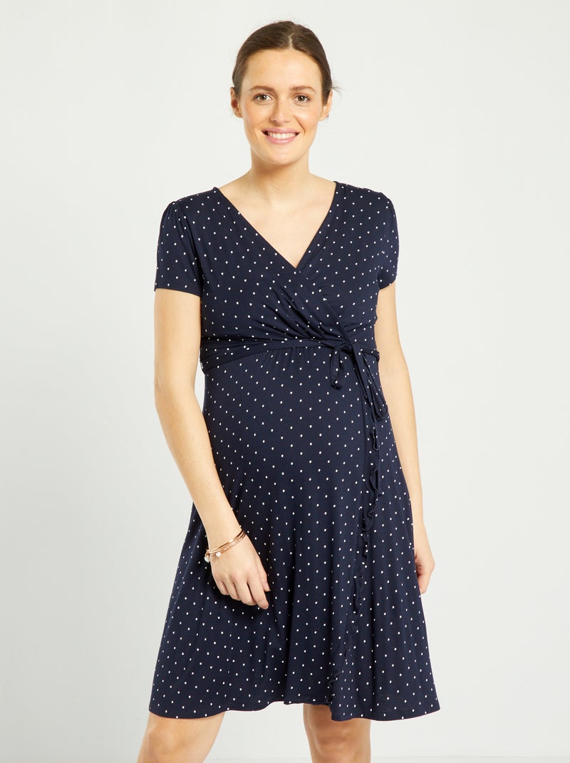 Robe de maternité Bleu marine - Kiabi