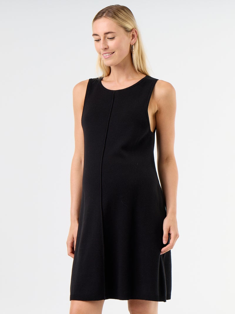 Robe de maternité chasuble Noir - Kiabi