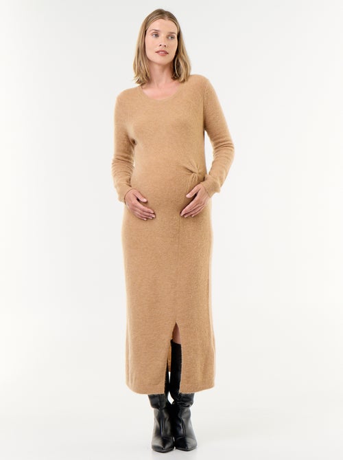 Robe de maternité en laine mélangée - Kiabi