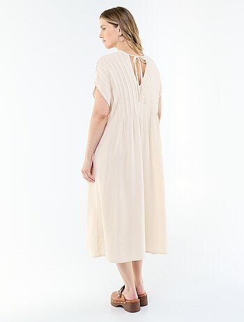 Robe de maternité en lin mélangé
