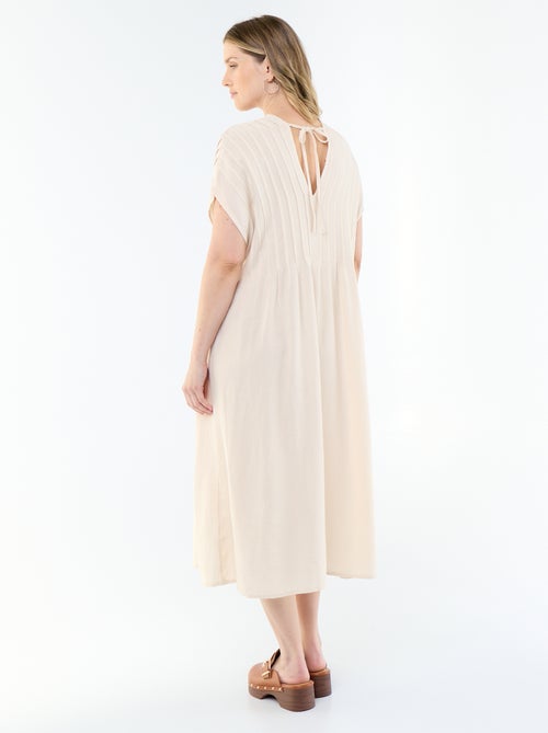 Robe de maternité en lin mélangé - Kiabi