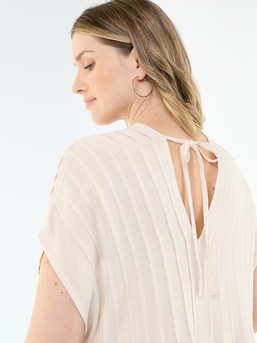 Robe de maternité en lin mélangé - Kiabi