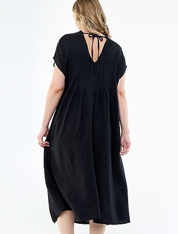 Robe de maternité en lin mélangé
