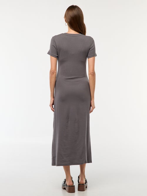 Robe de maternité longue moulante - Kiabi