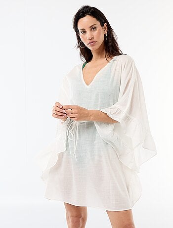 Robe de plage avec emmanchures volantées