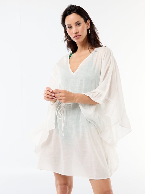 Robe de plage  avec emmanchures volantées - Kiabi