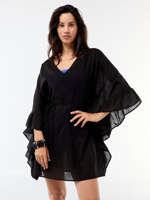 Robe de plage  avec emmanchures volantées - Kiabi