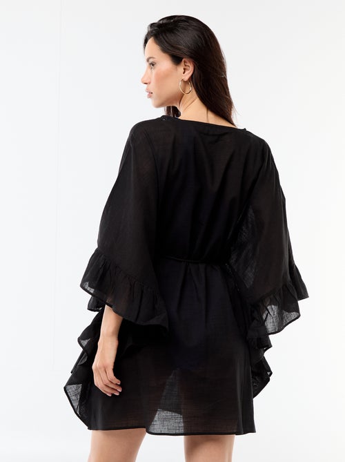 Robe de plage  avec emmanchures volantées - Kiabi