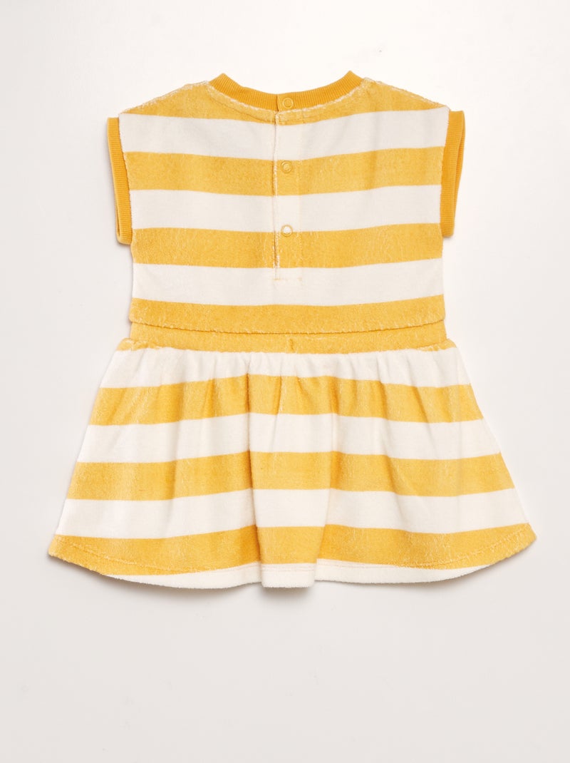 Robe de plage en éponge Jaune - Kiabi