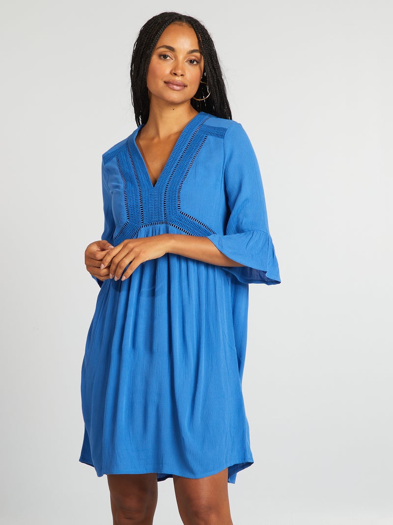 Robe de plage fluide Bleu - Kiabi