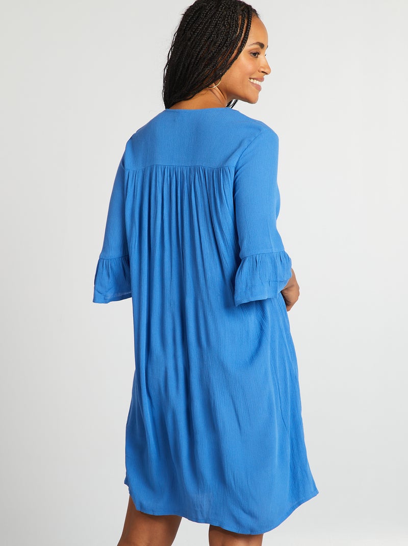 Robe de plage fluide Bleu - Kiabi