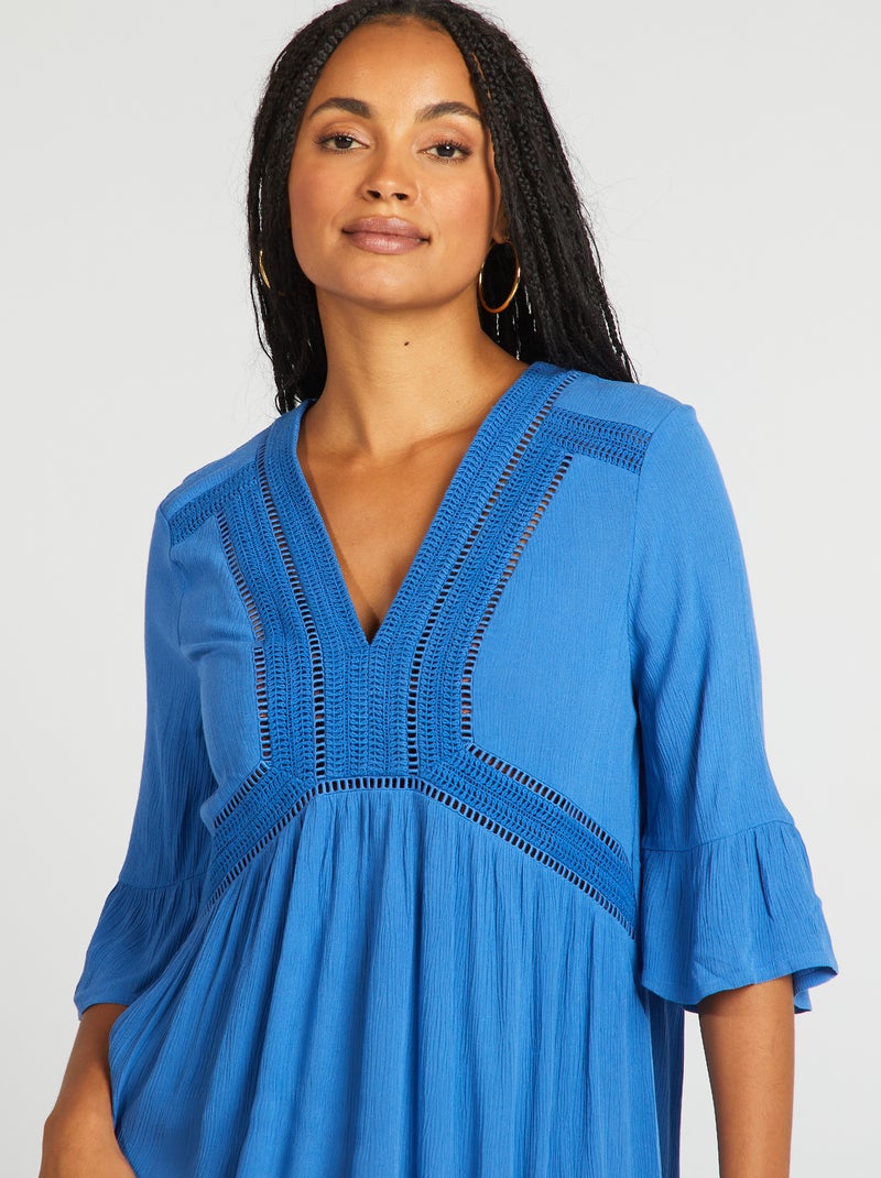 Robe de plage fluide Bleu - Kiabi