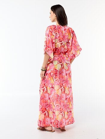 Robe de plage imprimée coupe longue