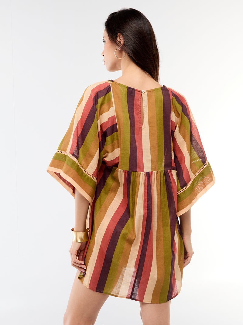 Robe de plage mi-longue Marron - Kiabi